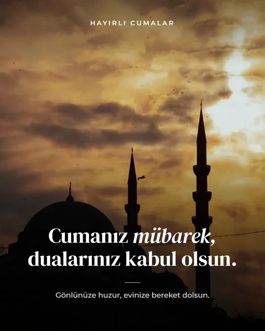 Hayırlı Cumalar kartı