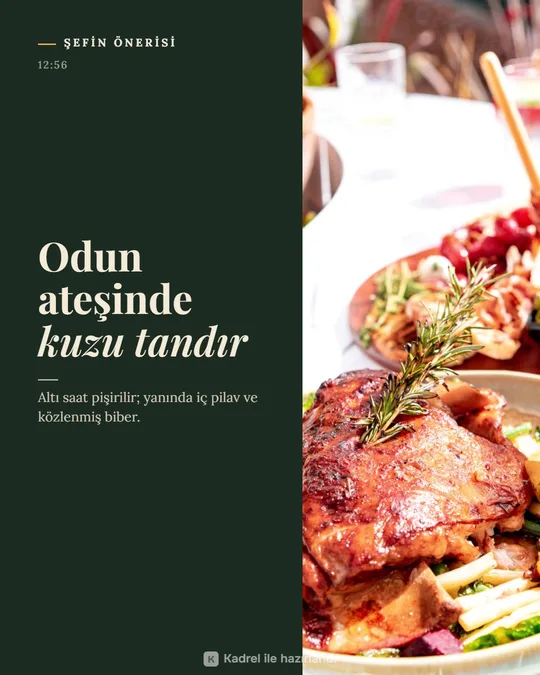 Restoran şefin önerisi kartı